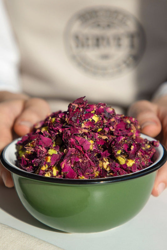 Servet Şeker İlavesiz Güllü Narli Antep Fıstıklı Lokum 400g