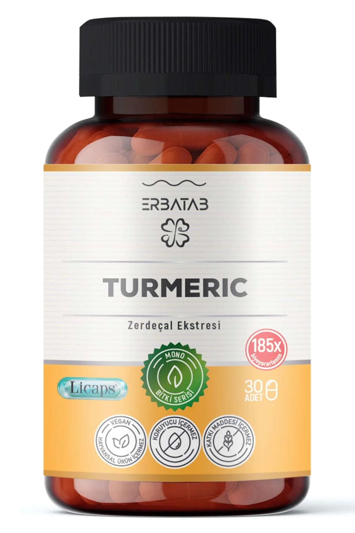 Erbatab Kurkuma – Curcumin-Extrakt 30 Kapsül
