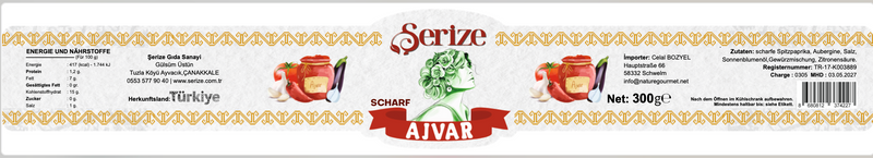 Serize Ajvar Acı Sos 300 g