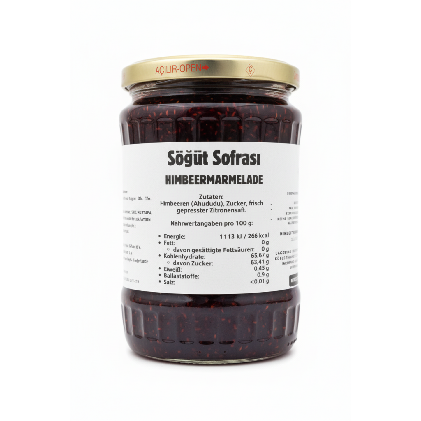 Söğüt Sofrası Ahududu Reçeli 700 g