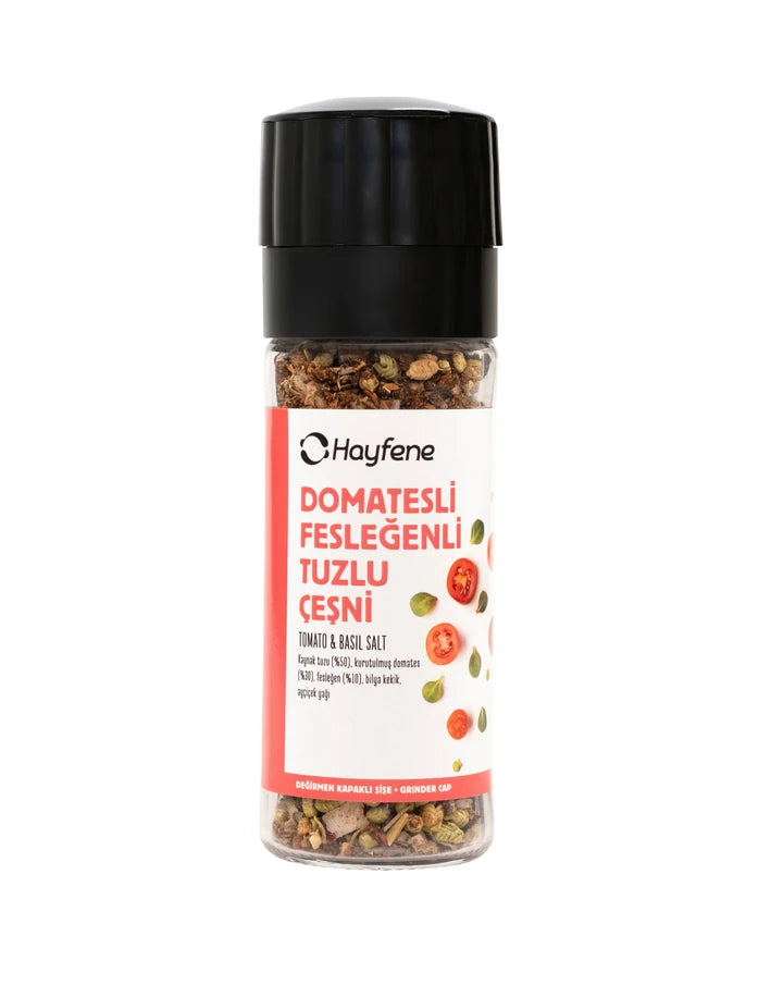 HAYFENE Salziges Tomaten-Basilikum-Gewürz 55 gr (mit Mühlendeckel)