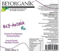 Beyorganik Organik BEY ARONYA Mix 260gr Gerçek Meyve Parçacıklı (PESTİSİT VE AĞIR METAL ANALİZLİ)