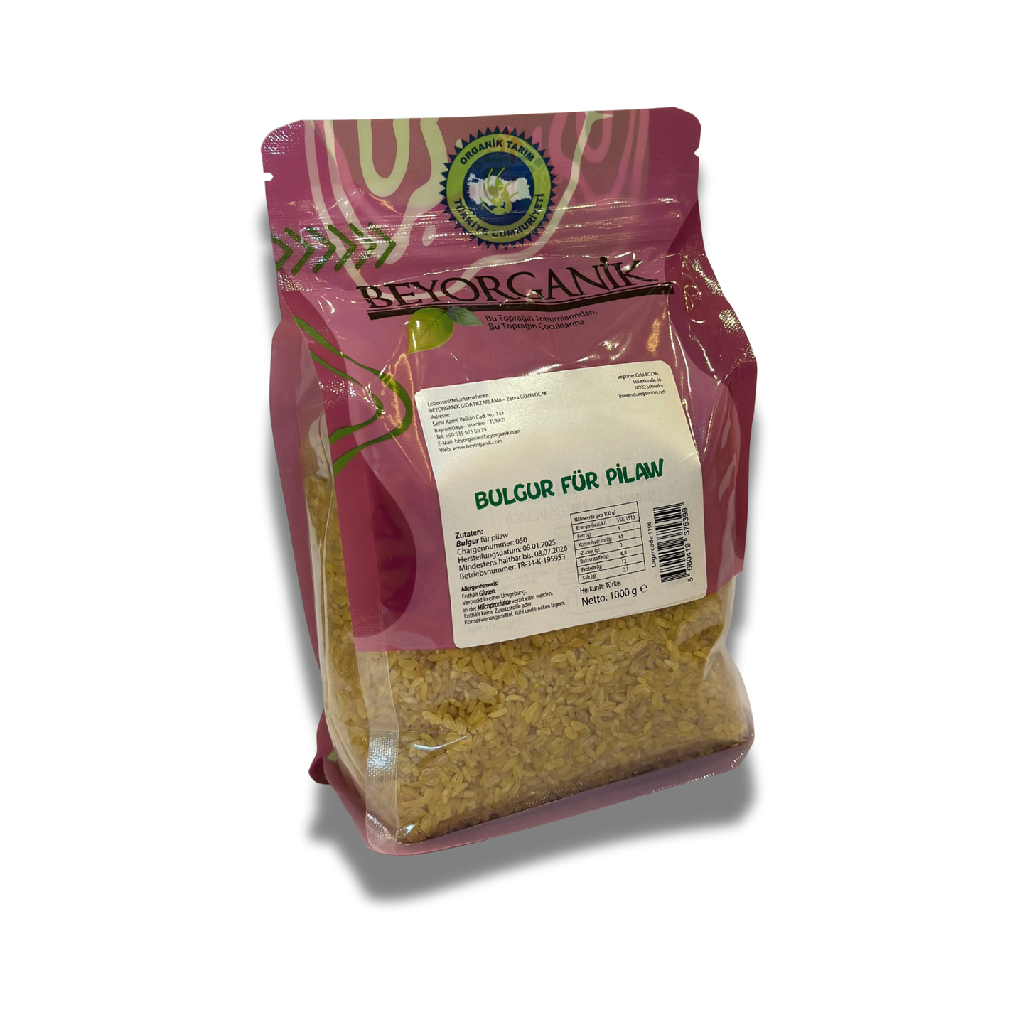 Beyorganik Organik Pilavlık Bulgur 1kg (Pestisit ve Aflatoksin Analizli)
