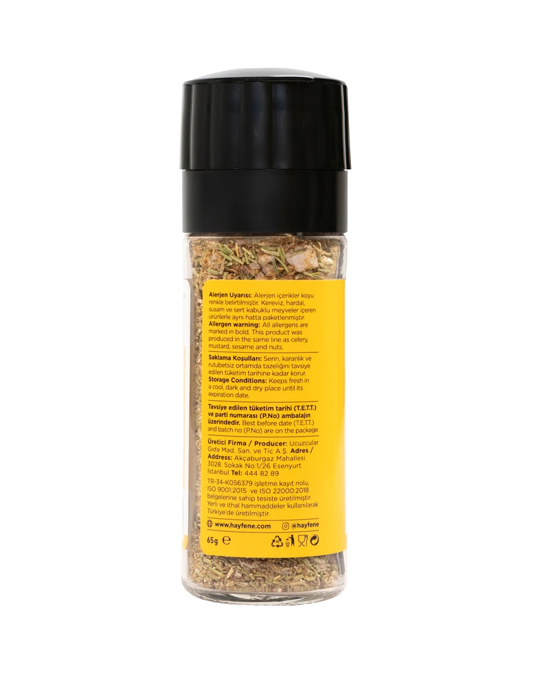 HAYFENE Rosmarin-Zitronen-Salzgewürz 65 gr (mit Mühlendeckel)