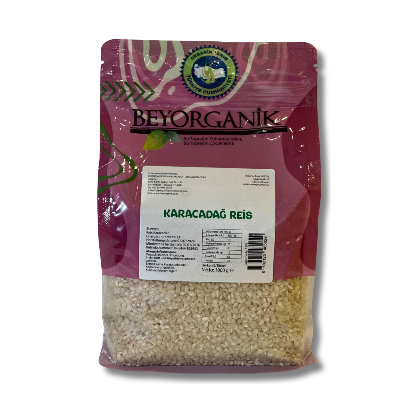 Beyorganik Organik Pirinç Karacadağ 1 kg (PESTİSİT VE AFLATOKSİN ANALİZLİ)