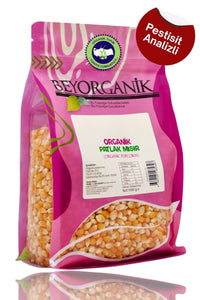 Organik Patlak Mısır 1kg (Pestisit ve Aflatoksin Analizli)