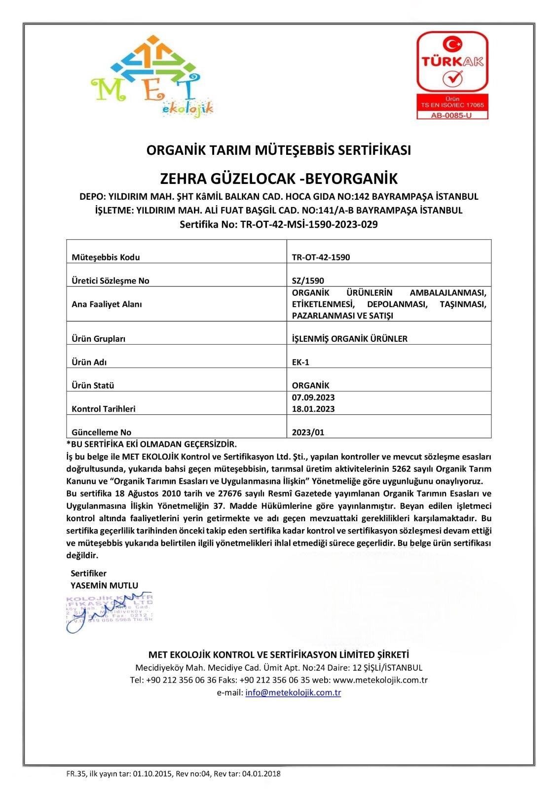 BEYORGANIK BALDO Pirinç – 1000 g
